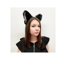 Уши кошки на ободке, с бубенцами